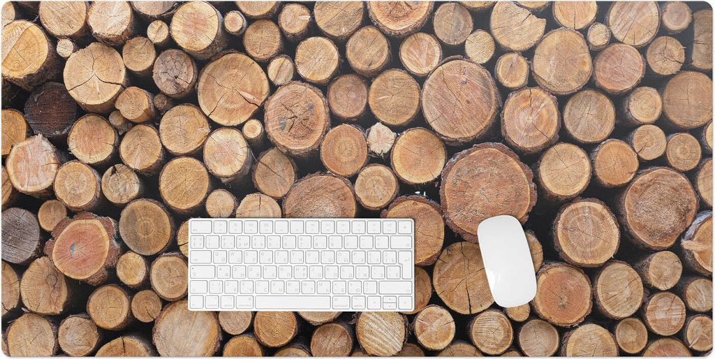 Stapel Von Holzstämmen – Schreibtischunterlage – Rutschfeste Tischunterlage – Schreibtischmatte für Büro & Zuhause – Schreibunterlage ...