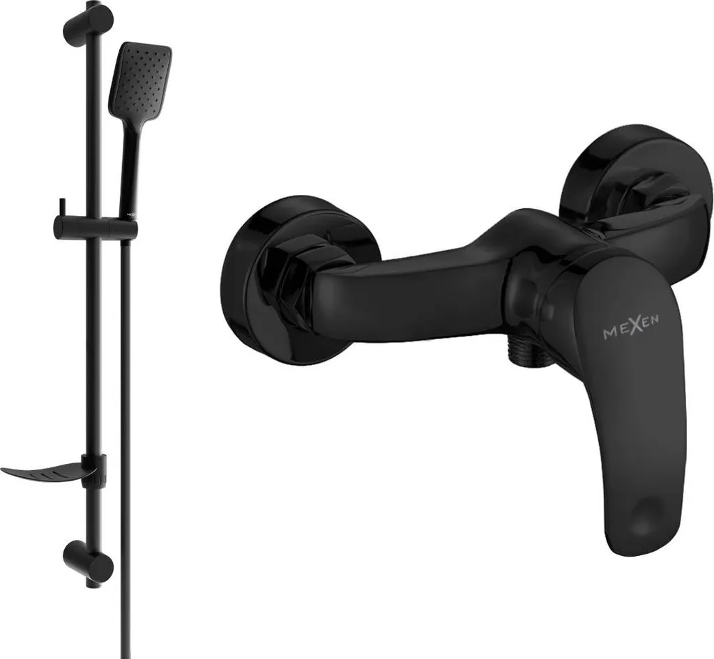 Set Doccia Mexen Fabia DF62 Nero | Design Elegante per Bagno Minimalista