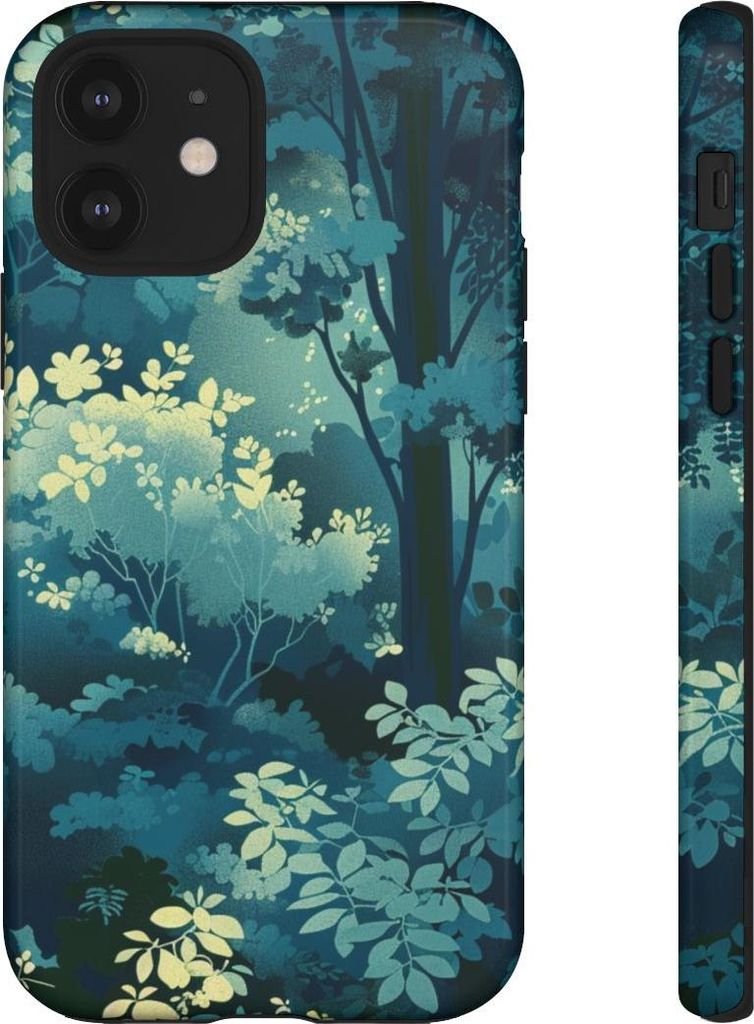 Leuchtendes Blätterwald-Motiv – Hülle Kompatibel mit iPhone 12