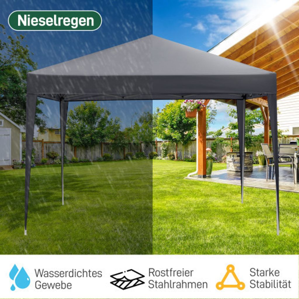 FCH 3x3m Pop Up Pavillion Gartenzelt Gartenpavillon Produktbild 3