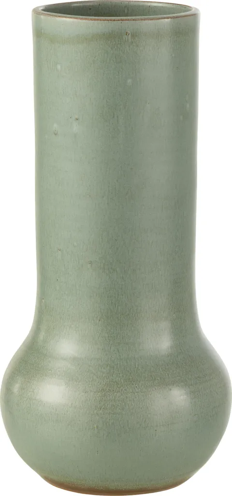 Vase Céramique Gris-Bleu J-Line - Finition Mate et Forme Organique