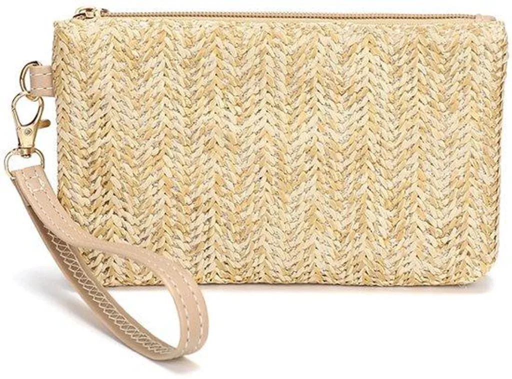 Sac de plage beige en bandoulière pour femme - Accessoire d'été léger