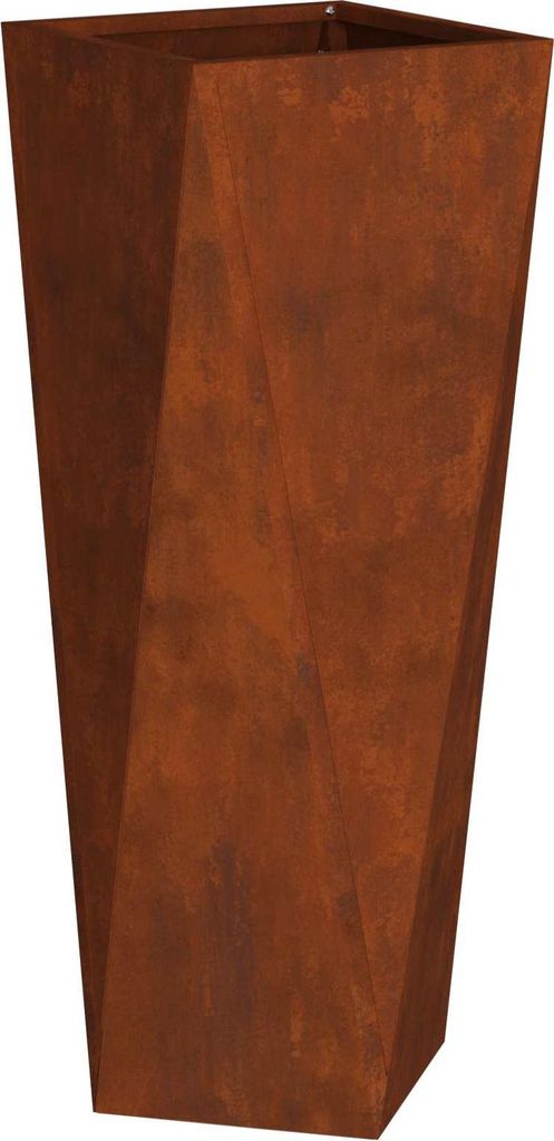 vidaXL Fioriera Rusty 30 x 30 x 75 cm Acciaio resistente Immagine del prodotto 