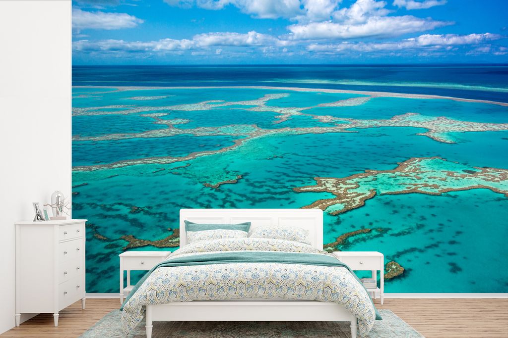 MuchoWow Fototapete für Wohnzimmer oder Schlafzimmer Wandtapete Vinyl Motivtapete Fotodruck Great Barrier Reef - 330x220 cm - Fototapeten