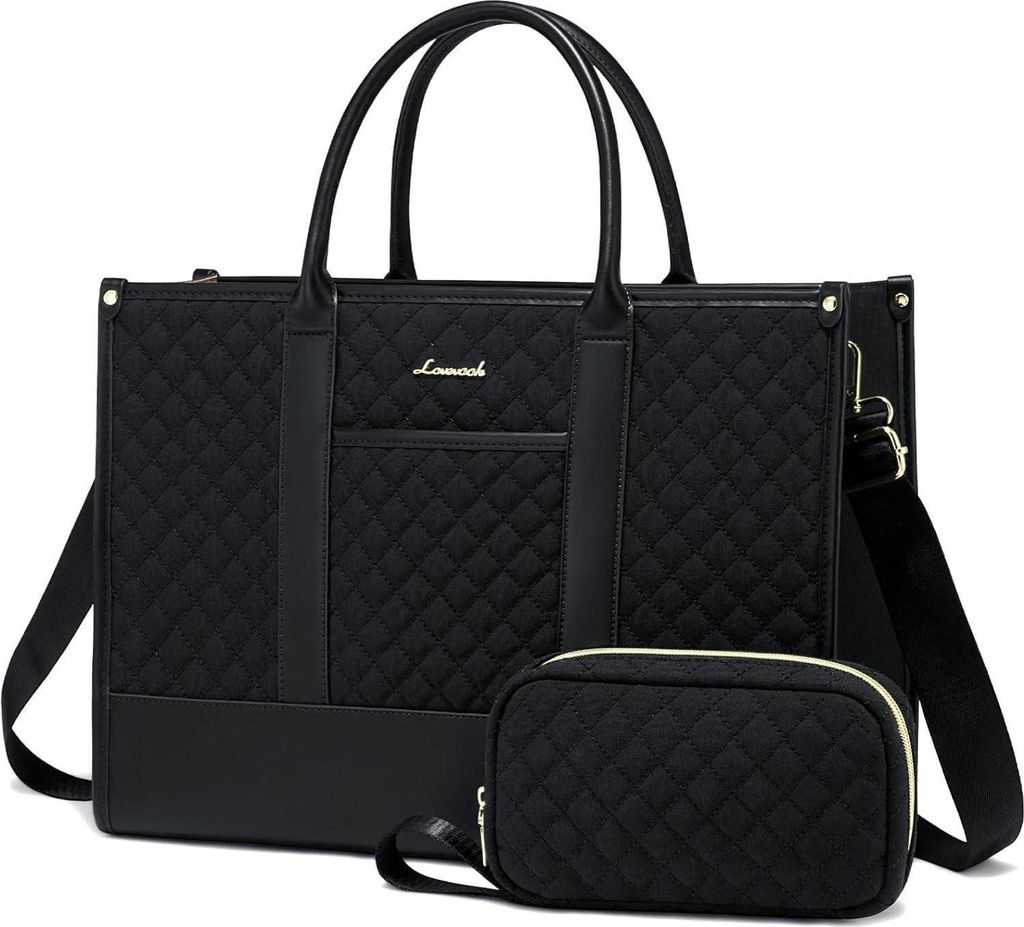 LOVEVOOK Laptoptasche Damen 15,6 Zoll Schwarz Wasserdicht Produktbild 
