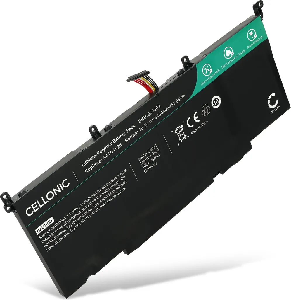 subtel Batteria di ricambio per Asus ROG FX502 / GL502 3400mAh laptop battery B41N1526 per pc portatile notebook