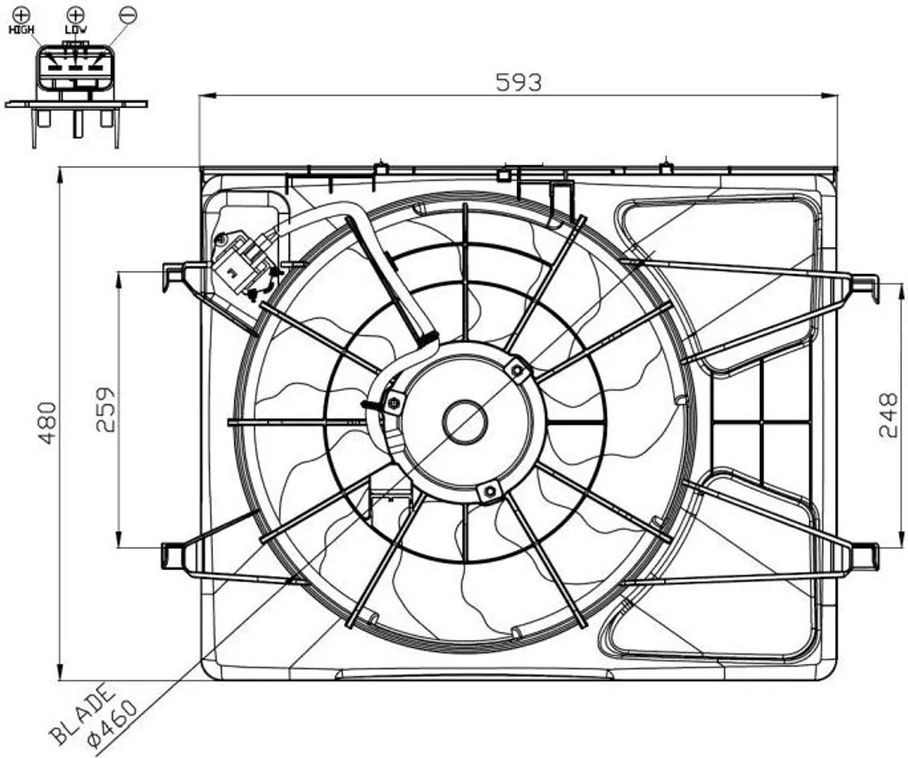 Ventilateur de Radiateur pour Kia CeeD et Pro CeeD - NRF 47958 OE