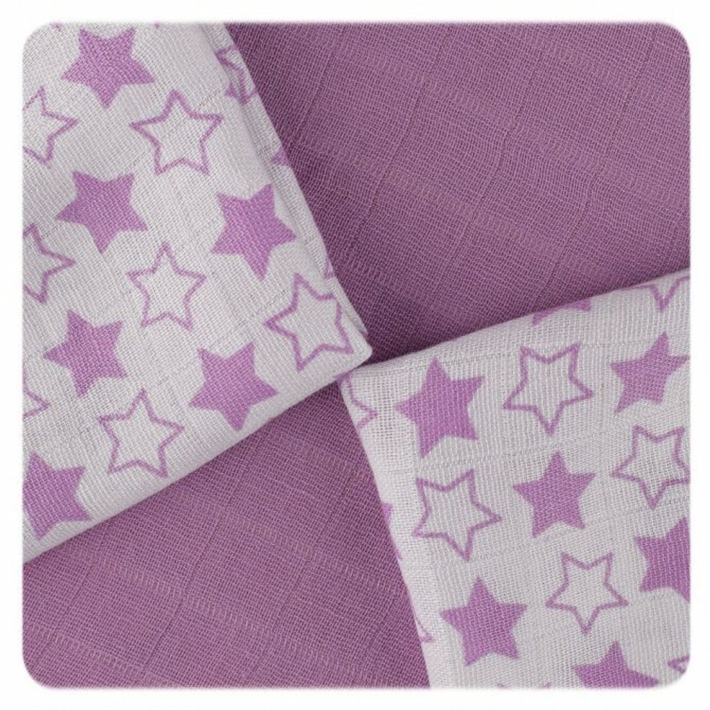 XKKO Bambusové ubrousky 30x30 - Little Stars Lilac Mix Obrázek produktu 