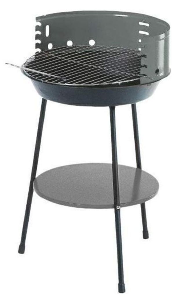 Barbacoa de carbón redonda con repisa ajustable Imagen del producto 