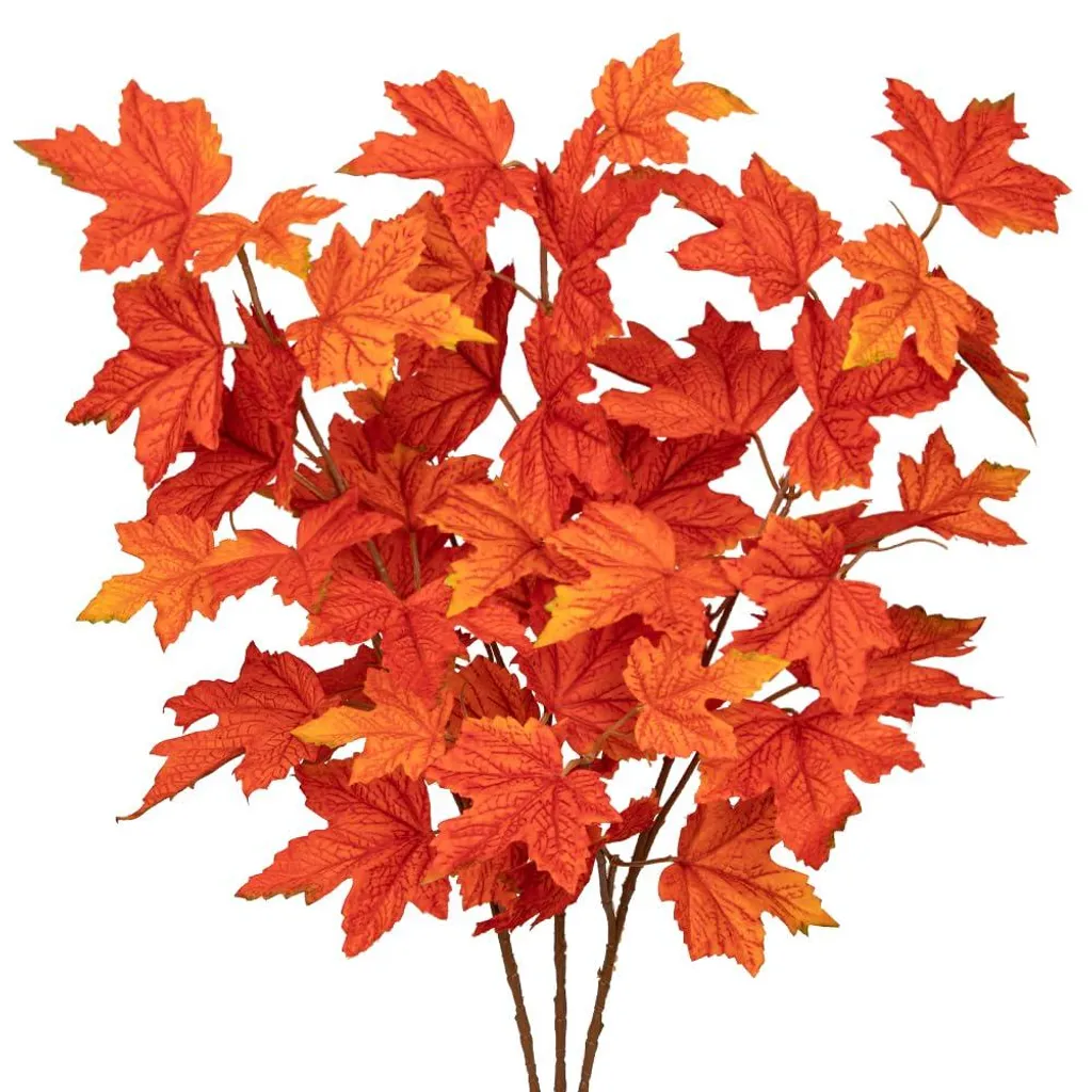 Plantes artificielles feuilles d'érable - Bouquet automnal décoratif