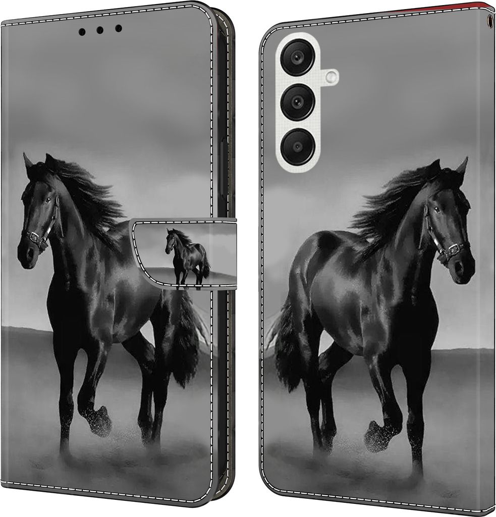 CLM-Tech Handyhülle kompatibel mit Samsung Galaxy A35 5G Hülle - Tasche aus Kunstleder - Klapphülle mit Ständer und Kartenfächern - Schutzhül...