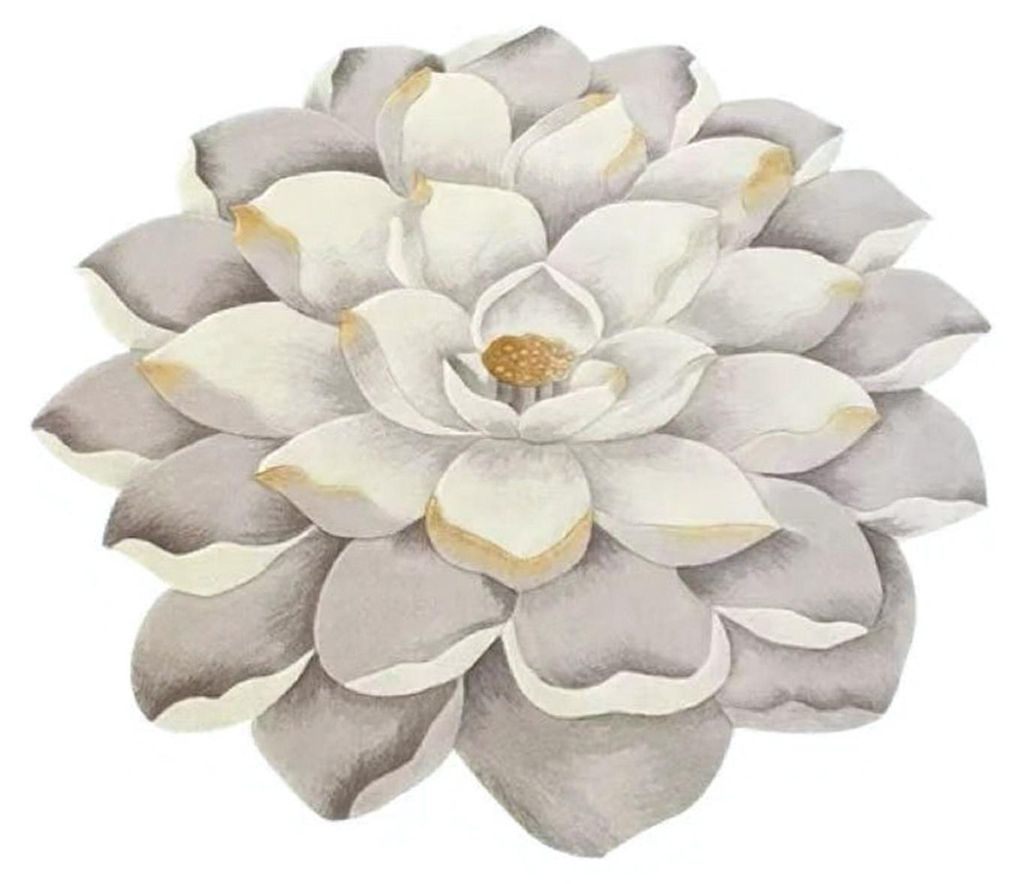 Fußmatte in Blumenform, Wohnzimmerteppich, rutschfeste Badematte, Dahlie, Rose, Pfingstrose, Lotus-Teppich für Badezimmer, Schlafzimmer, Studente...