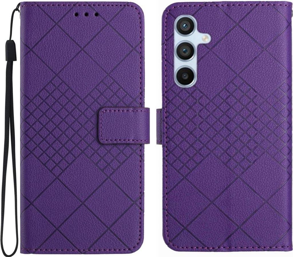 Samsung Galaxy A56 Hülle - Coverup Rhombus Klapphülle - Violett