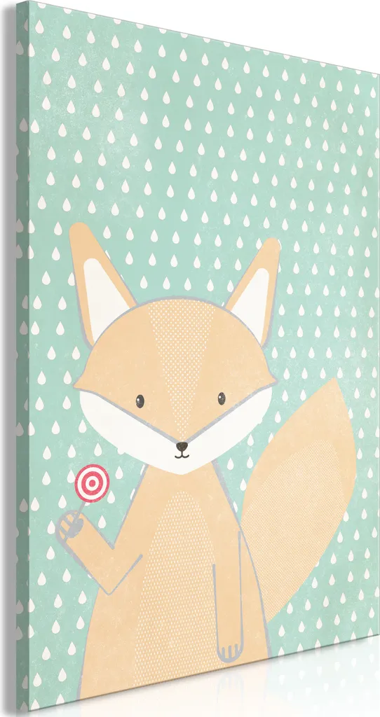 Decorazione Parete Bambini: Quadro Volpe 40x60 TNT Verticale