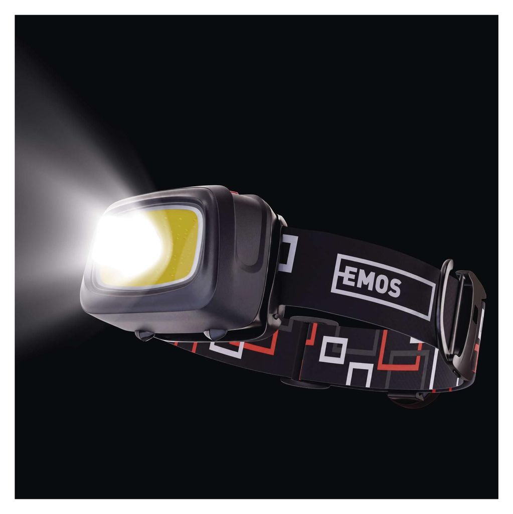 CREE LED + COB LED čelovka P3531, 330 lm, 65 m, 3x AAA