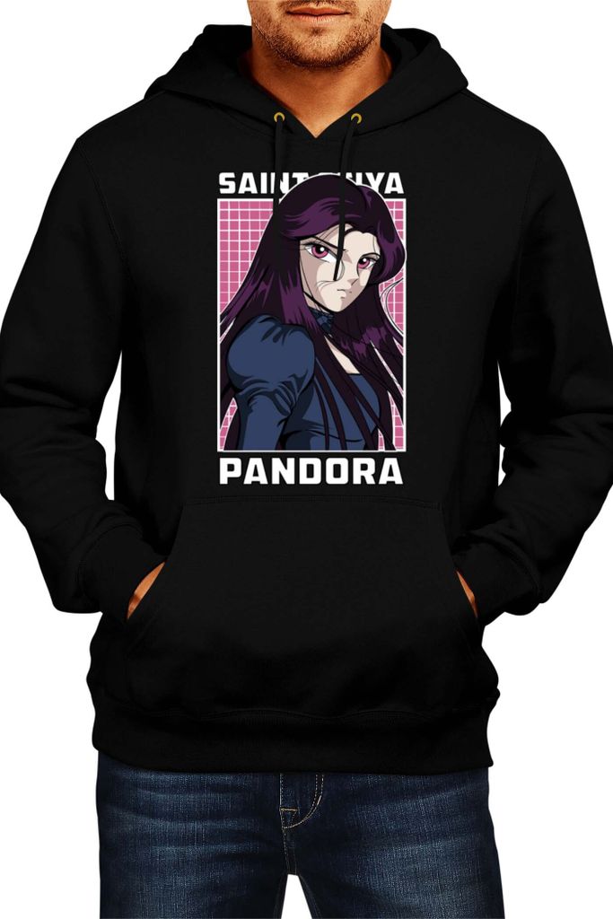 Herren Kapuzenpullover Anime Manga Saint Anime Seiya Pandora, Man XL / Schwarz