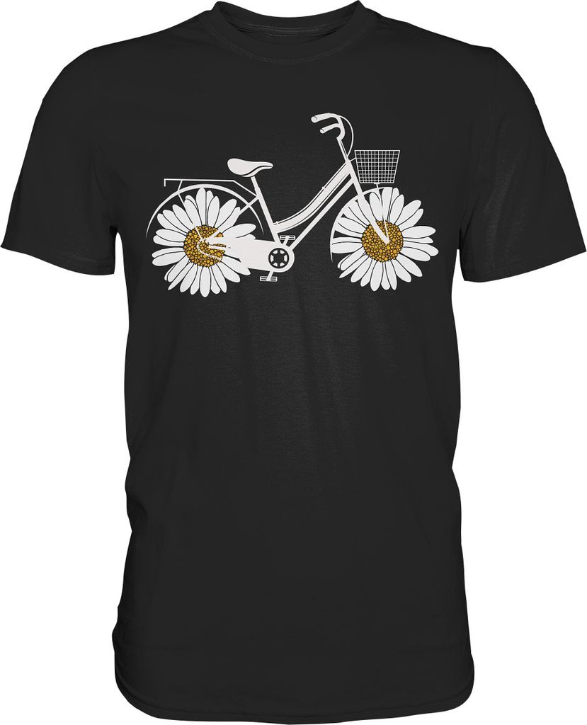 Gänseblümchen Fahrrad Garten Shirt Fahrradfahrer Gärtner – Produktbild 