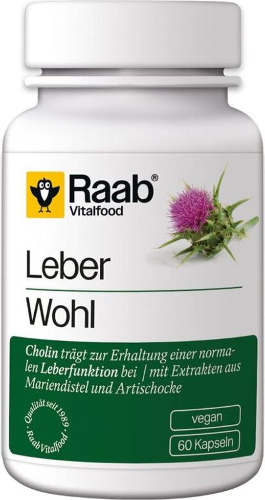 Raab Vitalfood Leberwohl Kapseln 60 St Produktbild 