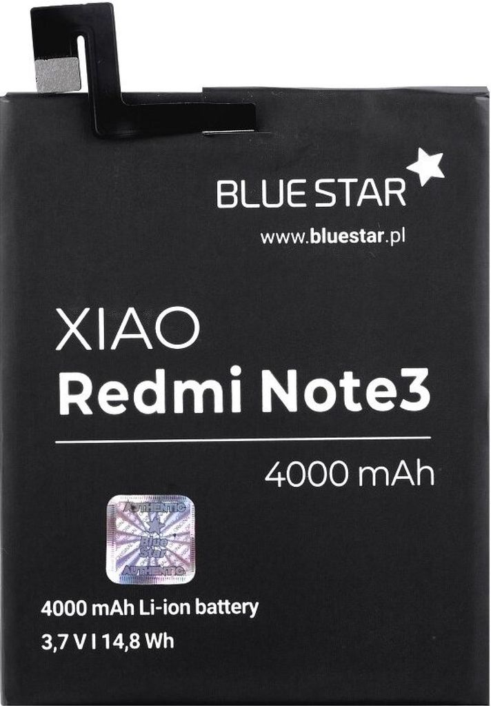 Bluestar Akku Ersatz kompatibel mit Xiaomi Redmi Note 3 4000 mAh Austausch Batterie Accu BM46