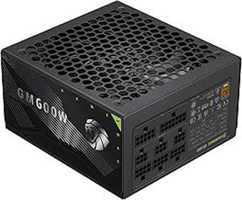 GAMEMAX GM 600B Netzteil PC 600?W, Vollmodular, 80?Plus Bronze, Active PFC & DC-to-DC, ATX Single 12V Rail, 140?