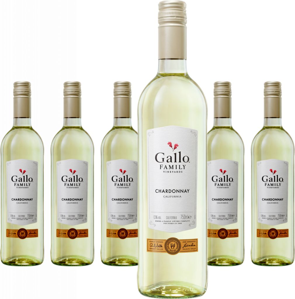 Gallo Family Chardonnay trocken | 13 % vol | 6 x 0,75 l Produktbild 