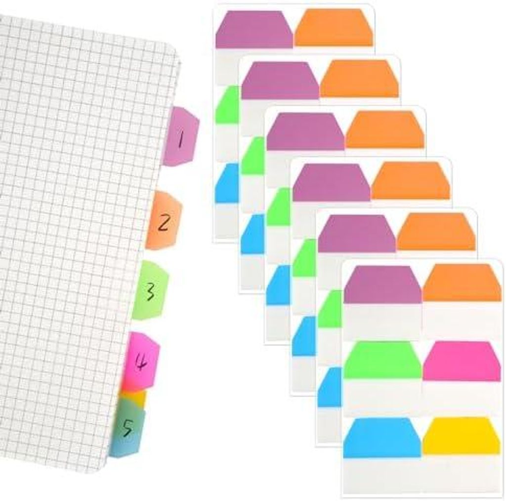 Haftnotizen Klebezettel Klein, 720 Blätter Heftstreifen, Seitenmarker Selbstklebend, Sticky Notes Transparent, Praktischen Book Tabs, Page Marker ...