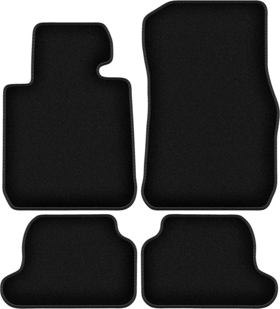 Kit 4 Tappetini Velluto BMW F23 Cabrio 2011-2019 - Neri con Clip