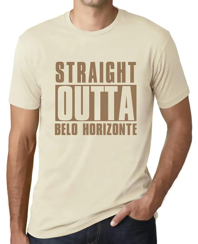 Herren Grafik T-Shirt Direkt aus Belo Horizonte – Straight Outta Belo Horizonte – Öko-Verantwortlich Vintage Jahrgang Kurzarm Lustige Druck Ge...