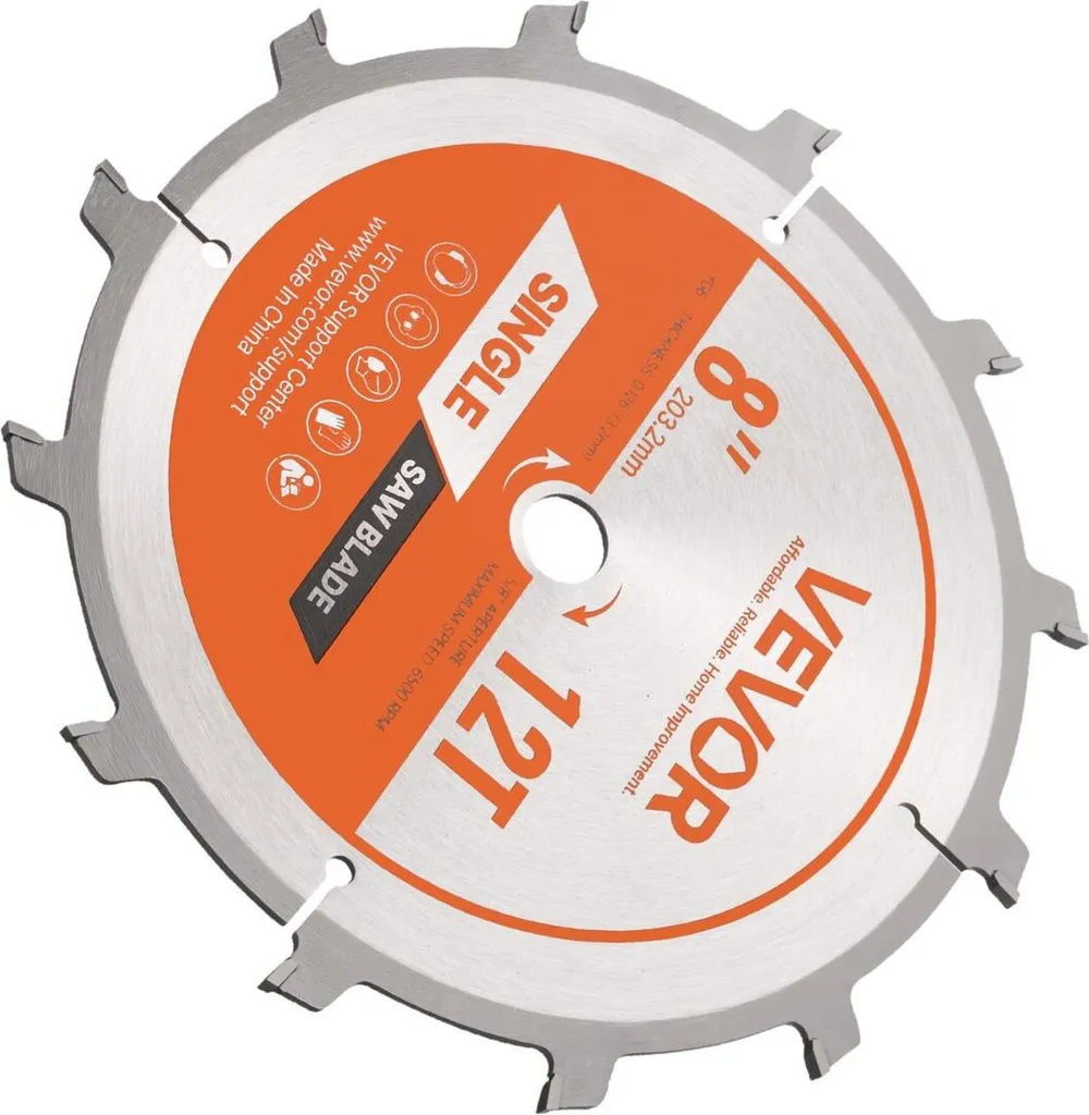 Jeu de lames à rainurer Dado 203 mm à 12 dents carbure pour bois