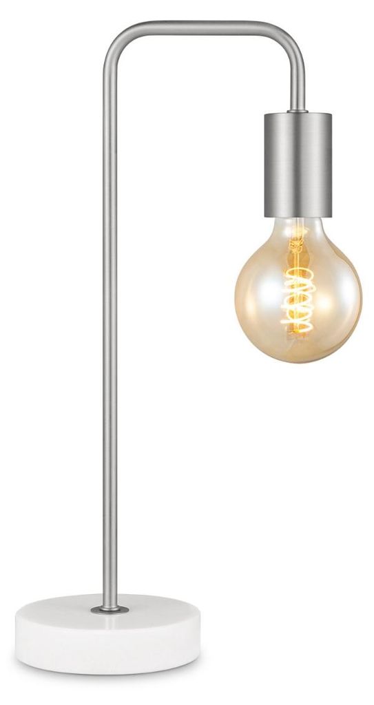 Home sweet Home Moderne Sand Nickel Tischlampe - 20,3 x 10 x 40 cm