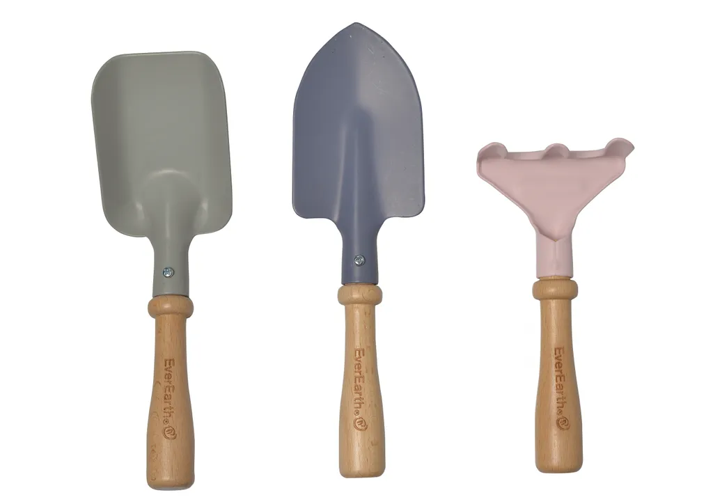 Panier de jardinage garni d'outils pastel pour entretien fleurs et potager