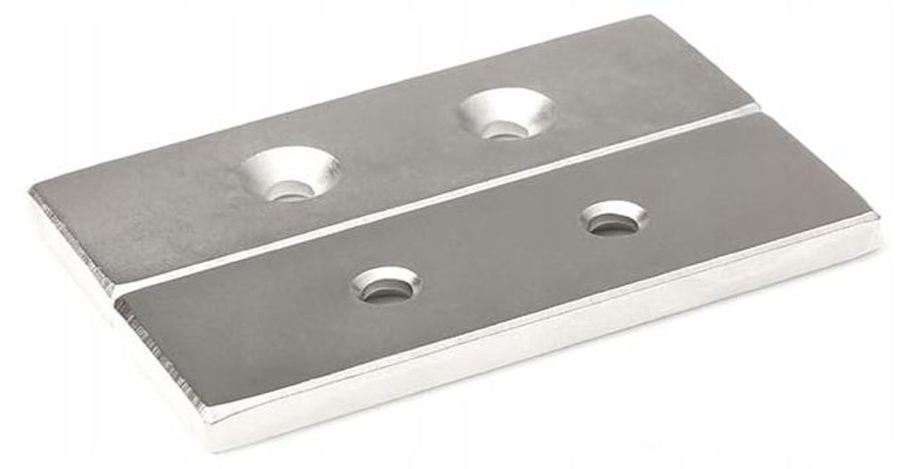 Top Magnesy - 2 Stück Neodym Magnete 60x20x4 mm N38 - extra starke Haftmagnete für Montage, Werkstatt & Industrie