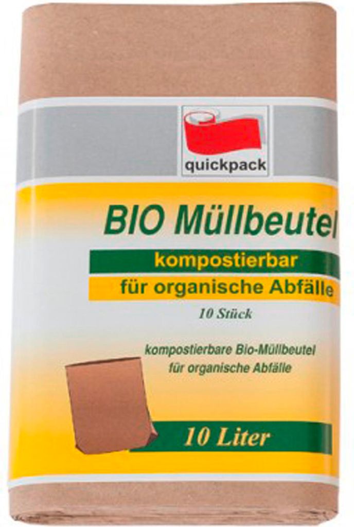 QUICKPACK Müllbeutel  Müll aus Papier 10l 10 Stück Produktbild 