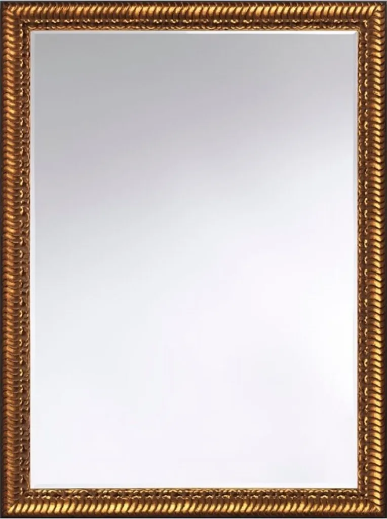 Petit Miroir Baroque Rectangulaire Or Antique 44x59 cm - Cadre Sculpté