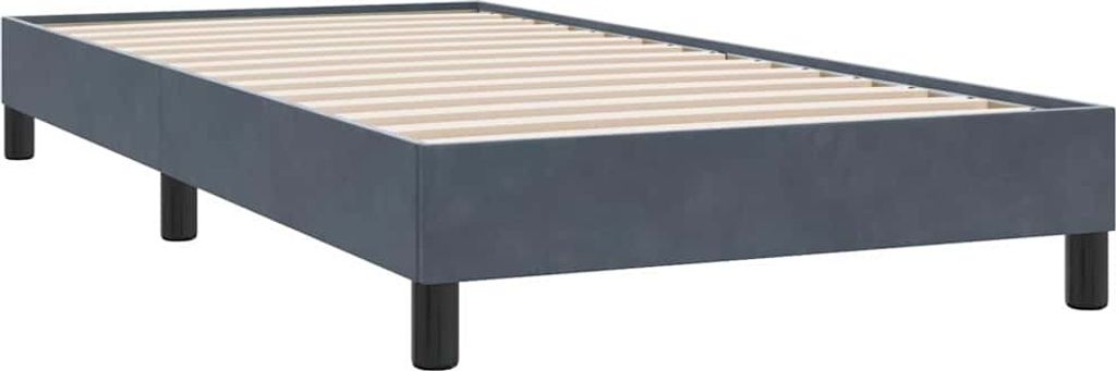 Bettgestell ohne Matratze Dunkelgrau 100x210 cm Samt