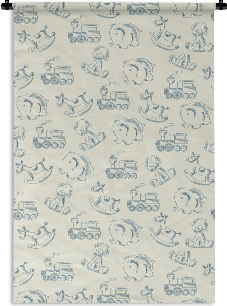 MuchoWow Wandteppich Wandbehang Tiere - Spielzeug - Muster 60x90 cm Tapisserie Dekoration Wandtuch - Foto-Teppich - Abwaschbar