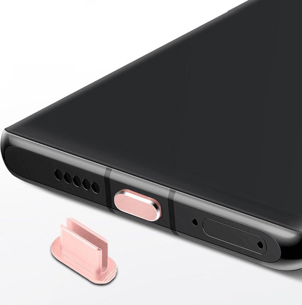 Cadorabo Schutzkappe für USB C in Rosa Staub Schutz Stecker Stöpsel Staubdicht