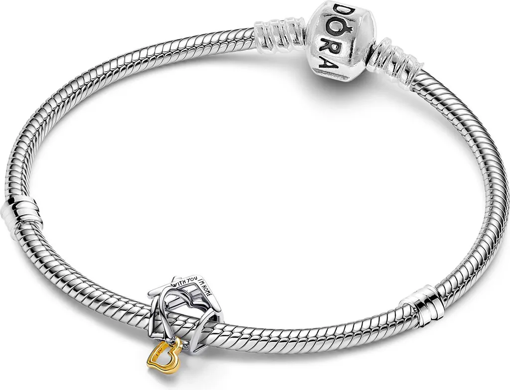 Pandora 21110 Coffret Cadeau Argent Maison & Cœur Bracelet de 20 cm