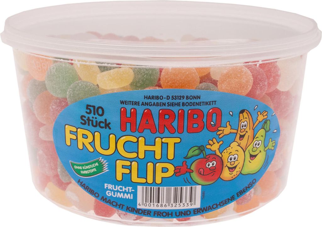 Haribo Frucht Flip 510 Stück 1,275 kg Produktbild 