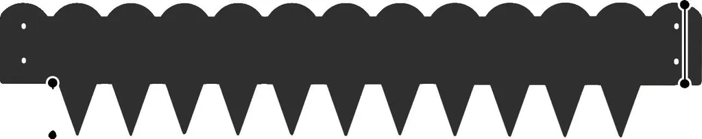 Bordure de paysage en acier noir 10m - Lot de 10 bordures de jardin métal