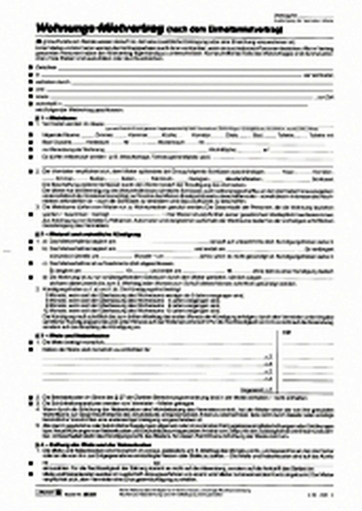 BRUNNEN Mietvertrag Einheitsmietvertrag 1025223 Produktbild 