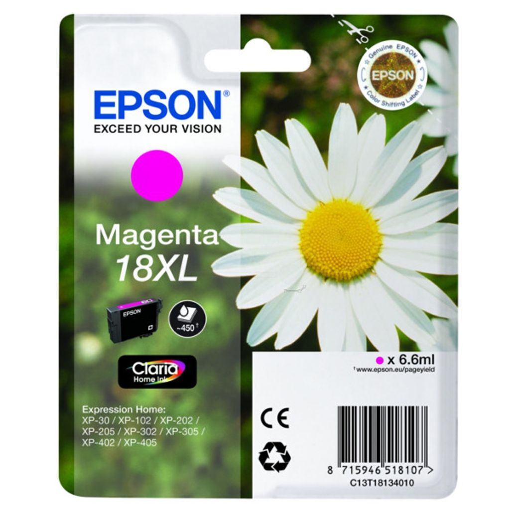 Epson 18XL Tintenpatrone C13T18134022 Magenta fr Epson Expression Home XP-30