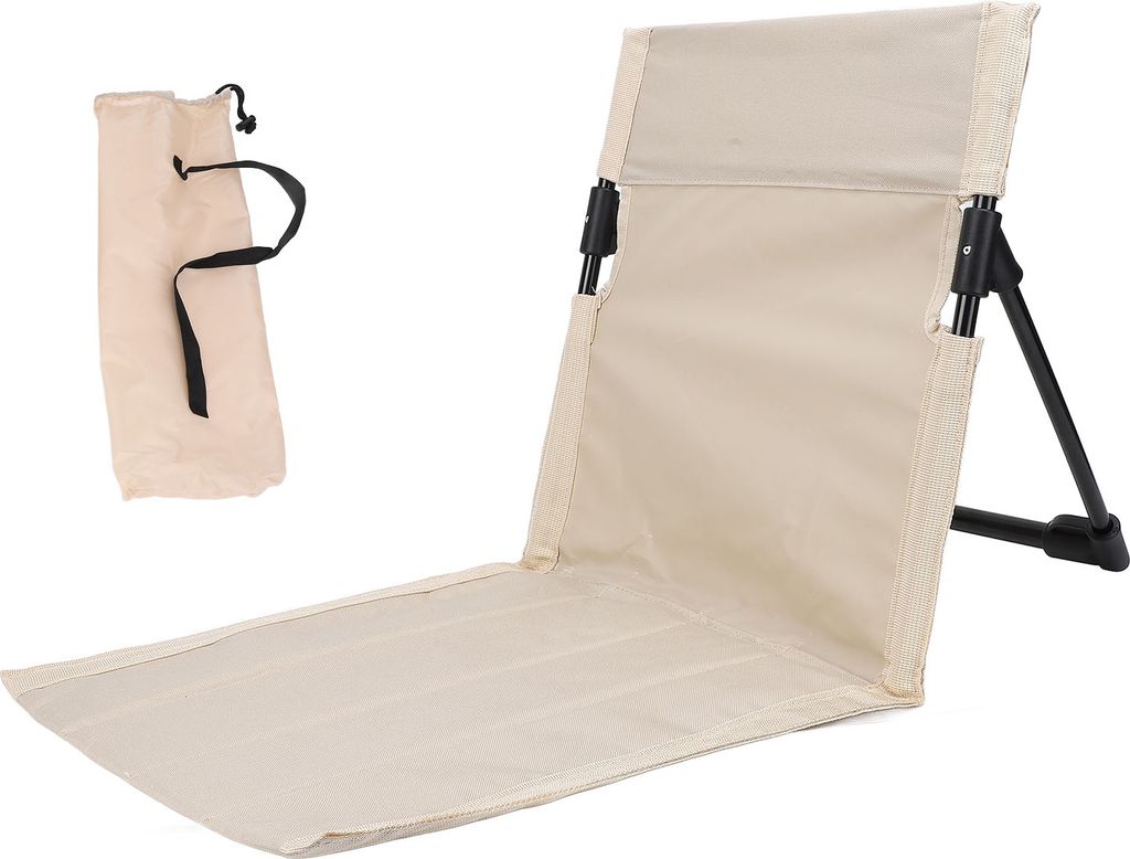 Camping Klappstuhl Leichter bequemer Loungesessel Einzelner Faulenzerstuhl mit Rückenlehne für Outdoor Camping Angeln Khaki