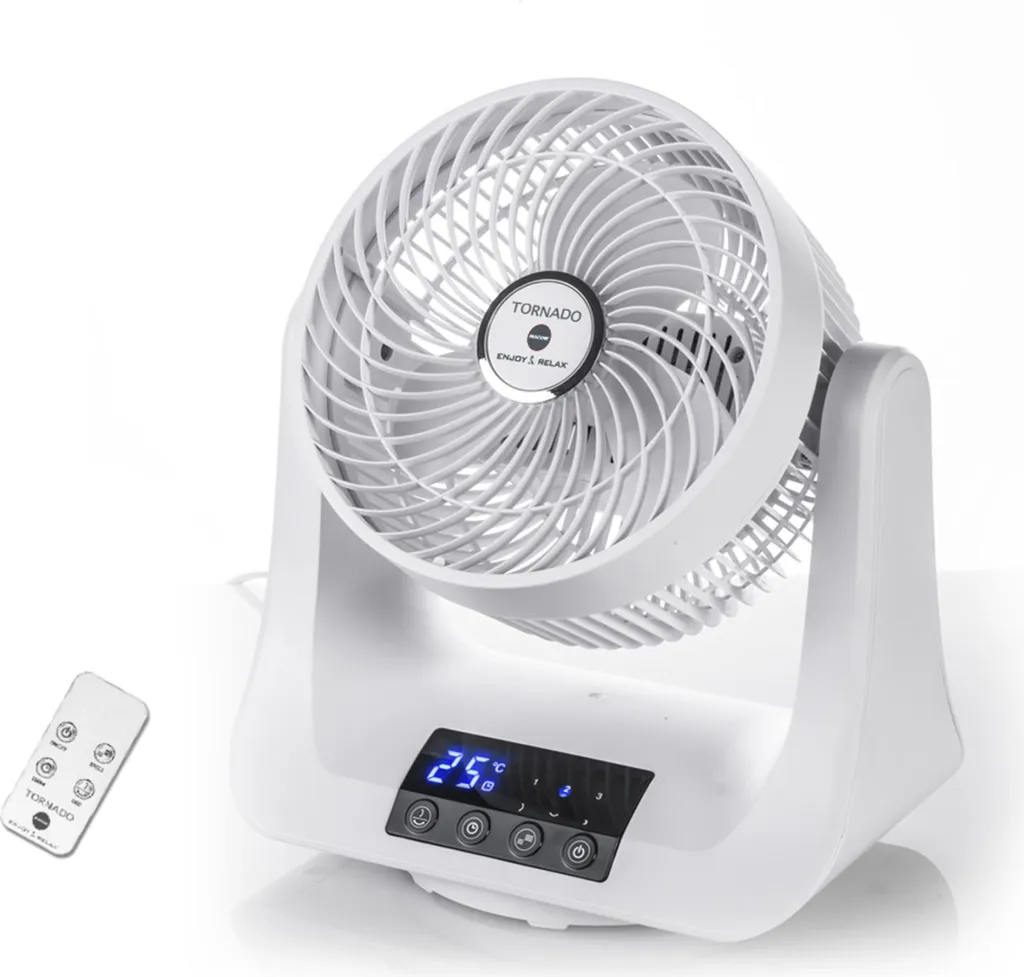 Ventilateur Macom Tornado 993 à double oscillation et pilotage à distance