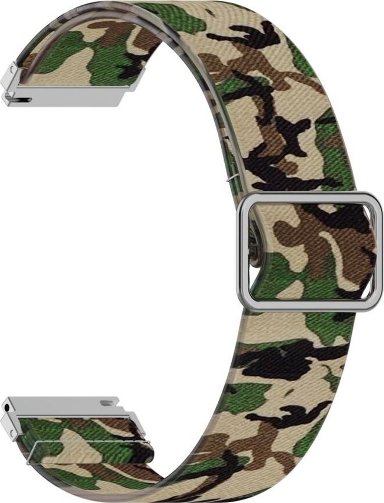 Smartwatch Armband Armbänder 20 mm für Samsung Galaxy LG Watch Honor Garmin, Farbe:Tarnfarbe Grün