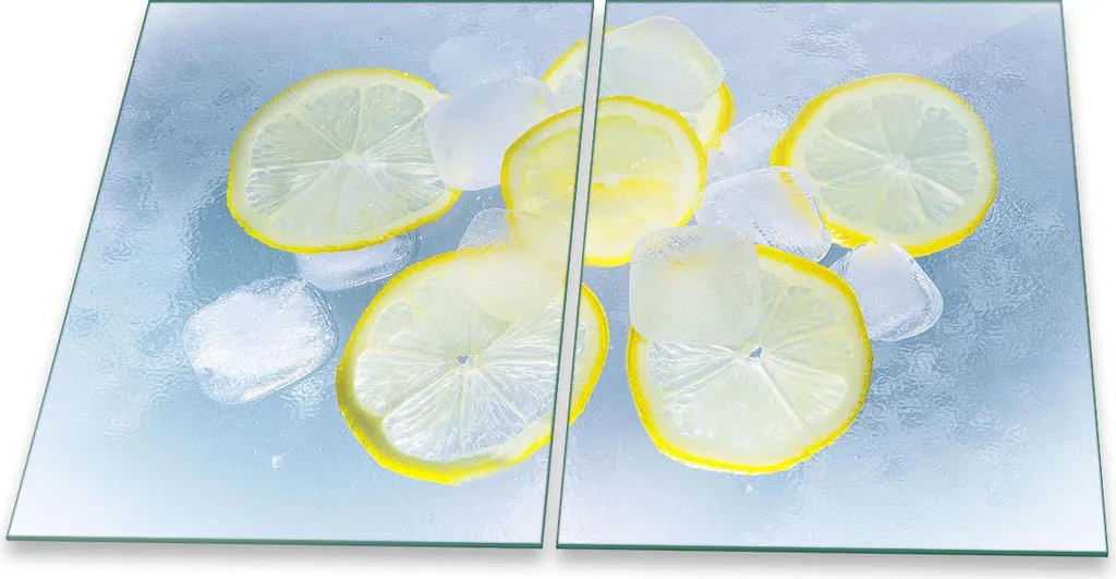 Copri Piano Cottura 80x52 Vetro Temperato Giallo | Alzatina Paraspruzzi