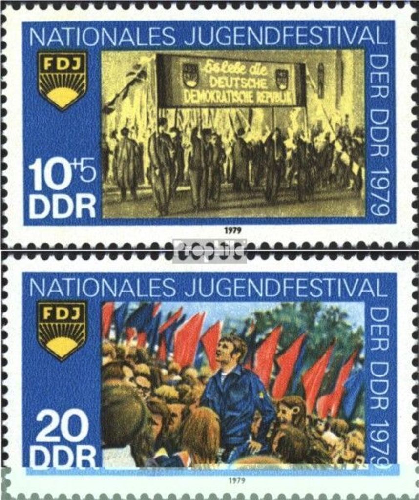 Briefmarken DDR 1979 Mi 2426-2427 (kompl.Ausgabe) gestempelt Nationales Jugendfestival Berlin
