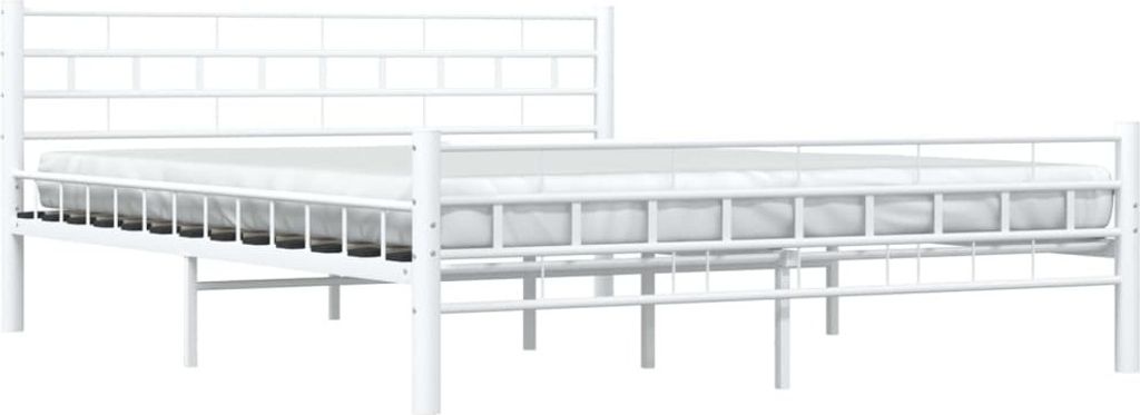Struttura letto in metallo bianco 160×200 cm Immagine del prodotto 
