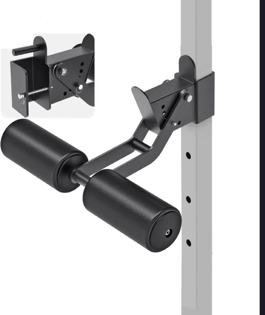 Fitnesstrainer, Power-Rack Bein & Bauchtrainer, 6 Stufen, Beintrainer, passend für 75×75mm Vierkantrohr