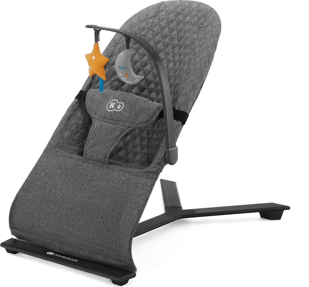 Chaise Longue Bébé avec Dossier Réglable et Harnais 3 Points de Sécurité